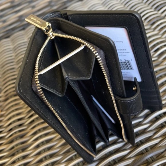 Kate Spade Staci Colorblock Medium Compact Bifold Wallet Warm Beige Multi - Picture 11 of 16